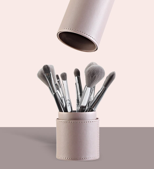 PU Round Cosmetic Brush Container Cosmetic Tool Cosmetic Brush