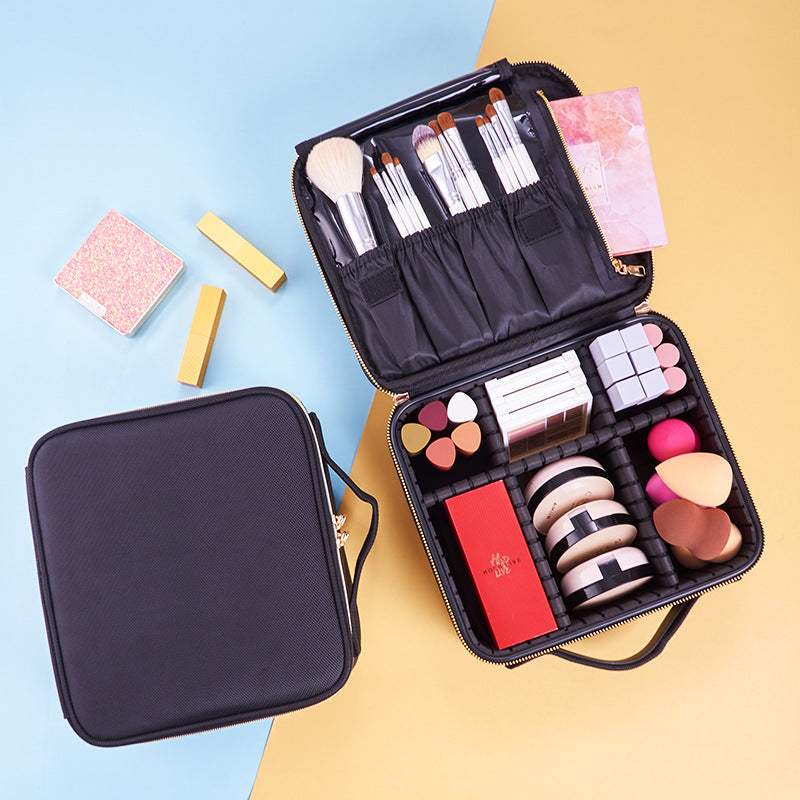 Mini Travel Storage Partition Cosmetic Bag Multi-function Portable Cosmetic Bag