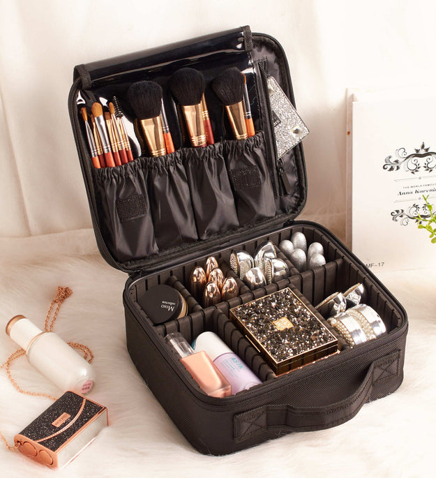 Mini Travel Storage Partition Cosmetic Bag Multi-function Portable Cosmetic Bag