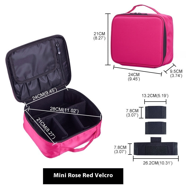 Mini Travel Storage Partition Cosmetic Bag Multi-function Portable Cosmetic Bag