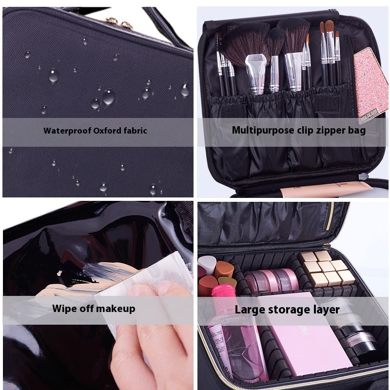Mini Travel Storage Partition Cosmetic Bag Multi-function Portable Cosmetic Bag