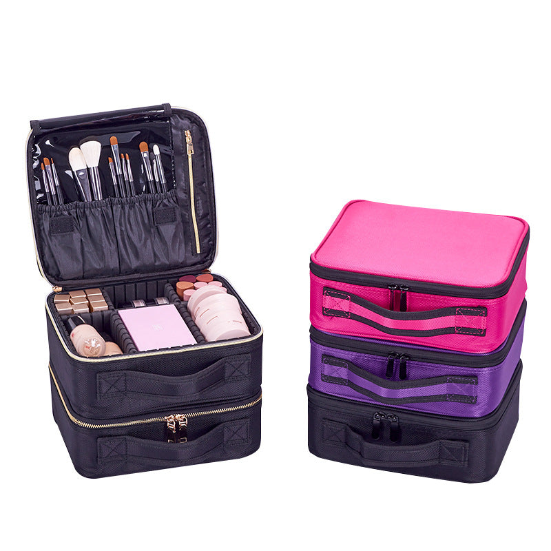 Mini Travel Storage Partition Cosmetic Bag Multi-function Portable Cosmetic Bag